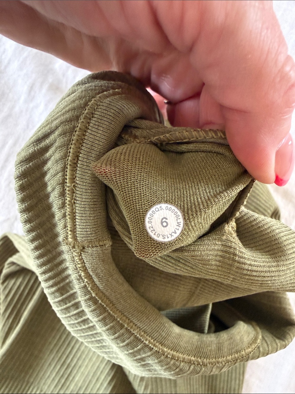 Lululemon Ribbed Racerback Tank Top - Olive Green - Picture 3 of 3